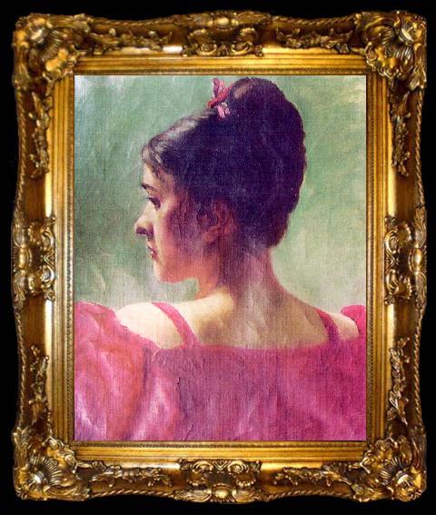 framed  Cornelia Kuemmel The Lady in Red, ta009-2